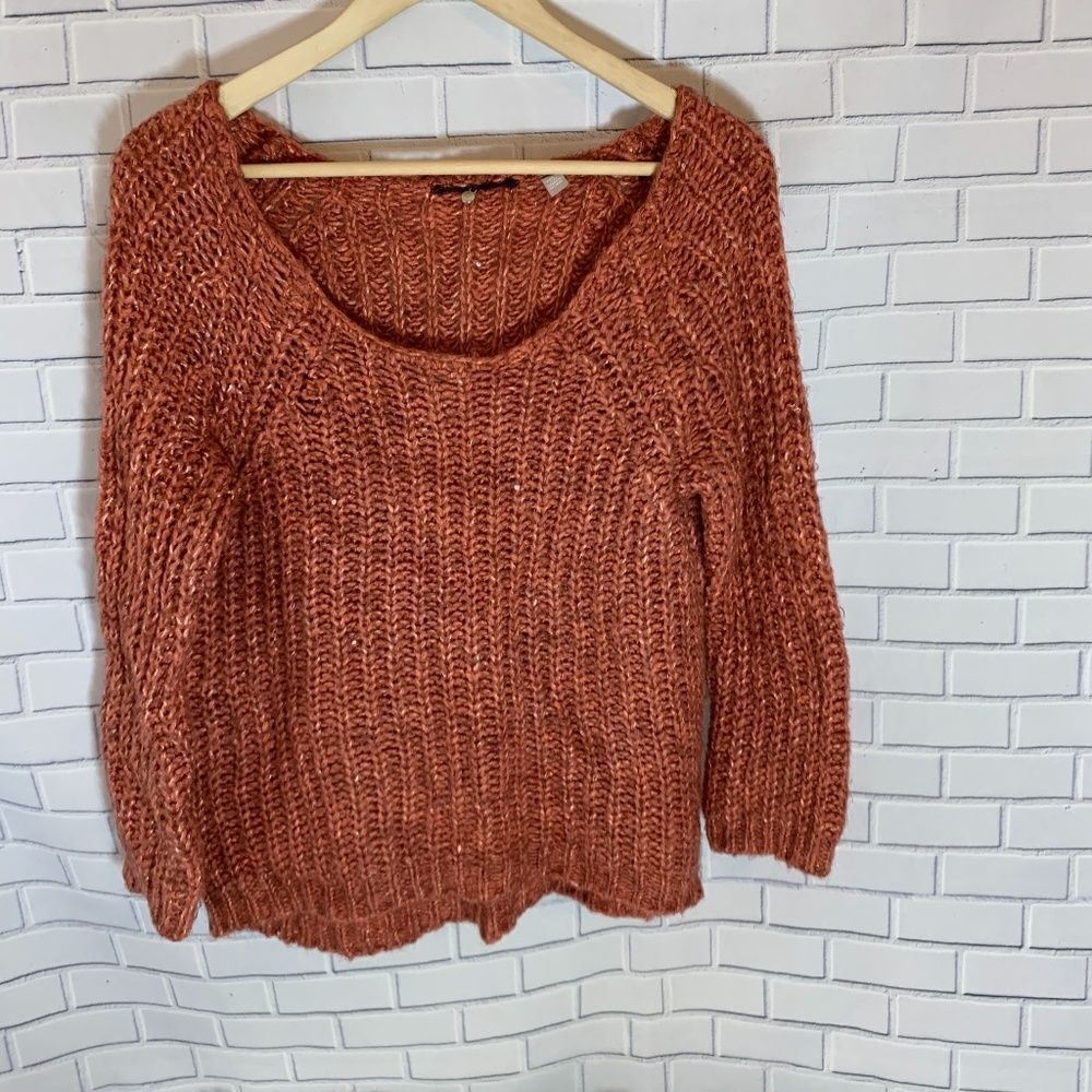 Anthro Knitted & Knotted Sunstitch Sweater Sz L